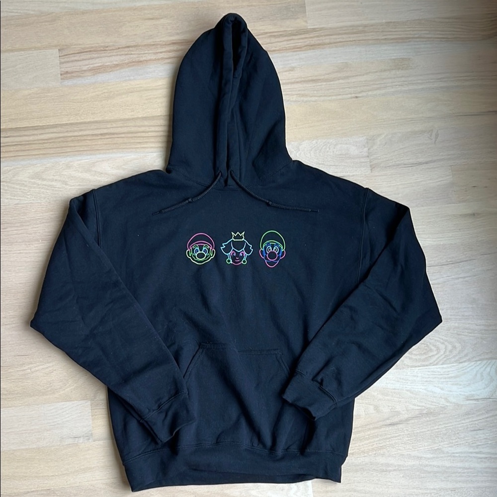 Black Minimalist Graphic Hoodie Sweatshirt